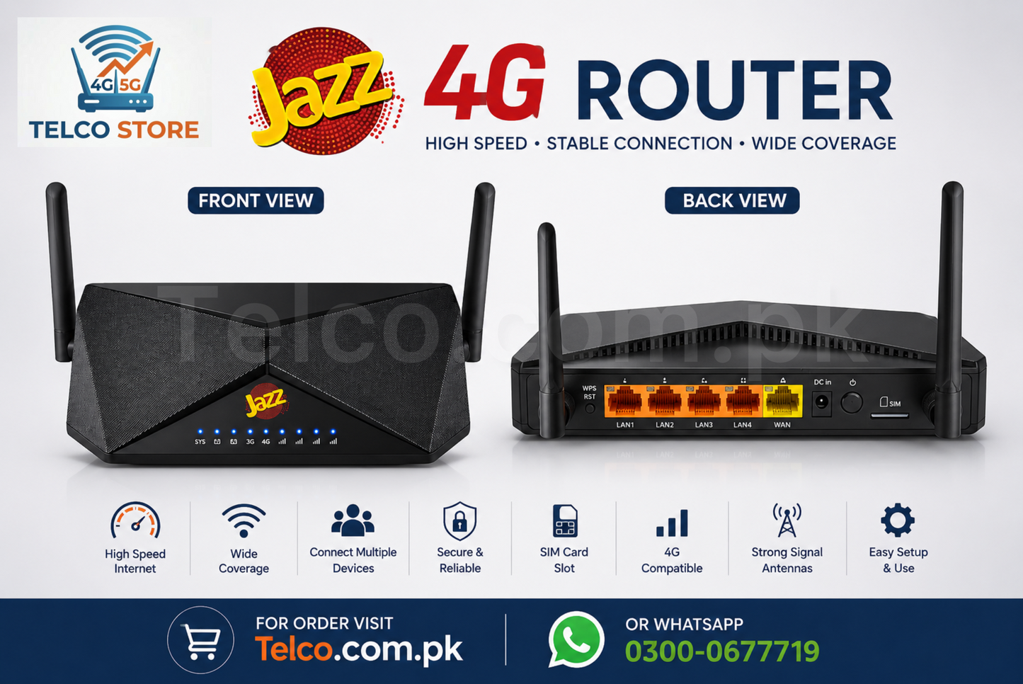 Jazz 4G Router / MC300-A / Unlock for all Networks /