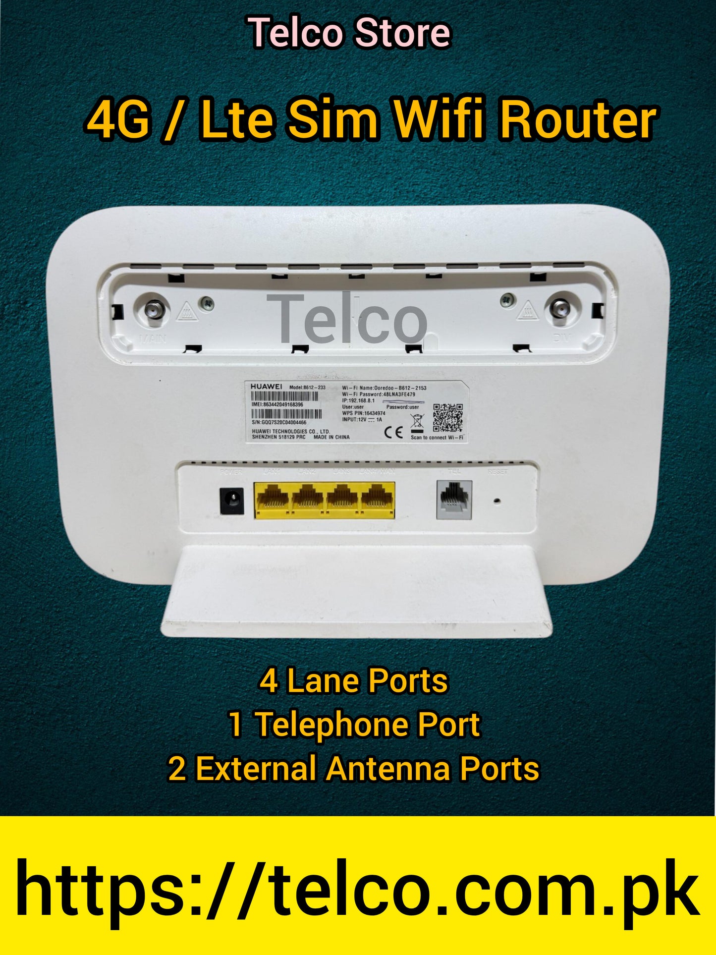 Huawei B612s-233 4G Router Price Pakistan – PTA Approved LTE 2026 ...