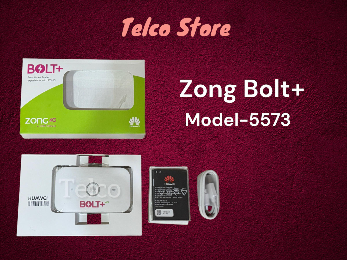 Zong 4G bolt+/ Huawei E5573                     Wifi Device