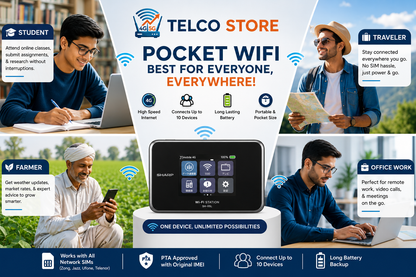 Sharp SH-05L Pocket WiFi 4G+ LTE Mobile Hotspot | All Network SIM Supported | PTA Approved