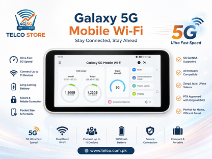 Galaxy 5G Mobile WiFi Portable Hotspot | Unlocked Pocket WiFi Wi-Fi 6 PTA Approved