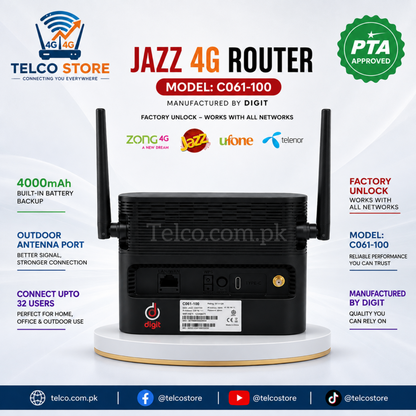 Jazz 4G Home Wifi C061-100 /4000mAh Built-in Battery / Factory unlocked