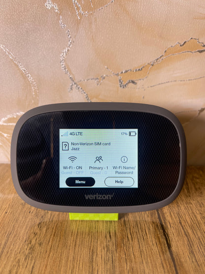 Verizon router on a wooden surface